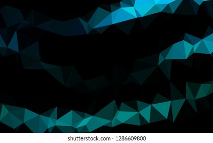 Light Blue, Green vector polygon abstract backdrop. Geometric illustration in Origami style with gradient. Completely new template for your business design.