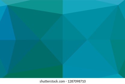 Light Blue, Green vector polygon abstract backdrop. A vague abstract illustration with gradient. Brand new style for your business design.