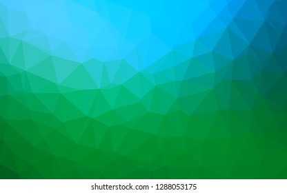 Light Blue, Green vector polygon abstract layout. Modern geometrical abstract illustration with gradient. Textured pattern for background.