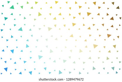 Light Blue, Green vector  polygon abstract layout. Shining colorful illustration with triangles. Completely new template for your banner.