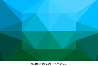 Light Blue, Green vector polygon abstract layout. A completely new color illustration in a vague style. The polygonal design can be used for your web site.