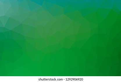 Light Blue, Green vector polygon abstract backdrop. Colorful illustration in abstract style with gradient. The best triangular design for your business.