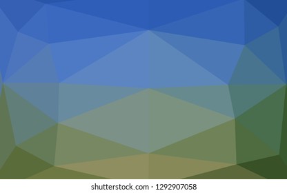 Light Blue, Green vector polygon abstract layout. A vague abstract illustration with gradient. The best triangular design for your business.