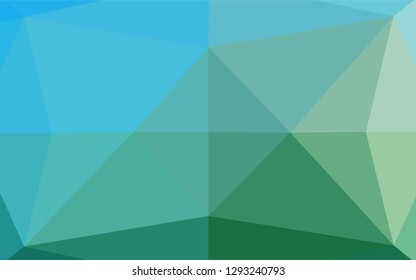 Light Blue, Green vector polygon abstract layout. An elegant bright illustration with gradient. The best triangular design for your business.