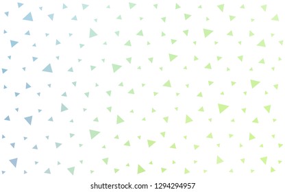 Light Blue, Green vector  polygon abstract layout. Shining polygonal illustration, which consist of triangles. Brand new design for your business.