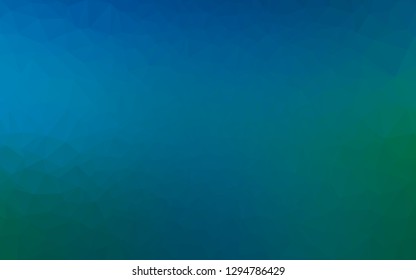Light Blue, Green vector polygon abstract backdrop. An elegant bright illustration with gradient. The best triangular design for your business.