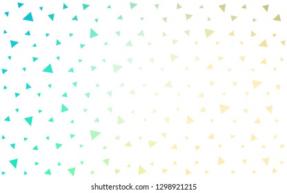 Light Blue, Green vector  polygon abstract background. Creative illustration in halftone style with triangles. A new texture for your web site.