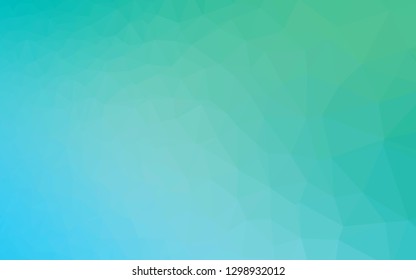 Light Blue, Green vector polygon abstract background. Brand new colorful illustration in with gradient. The best triangular design for your business.