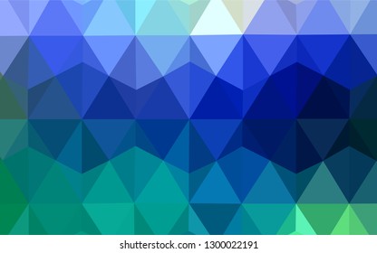 Light Blue, Green vector polygon abstract layout. Creative illustration in halftone style with triangles. Pattern for a brand book's backdrop.
