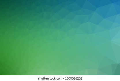 Light Blue, Green vector polygon abstract backdrop. A completely new color illustration in a vague style. Template for a cell phone background.