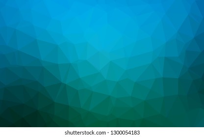 Light Blue, Green vector polygon abstract background. A completely new color illustration in a vague style. Triangular pattern for your business design.