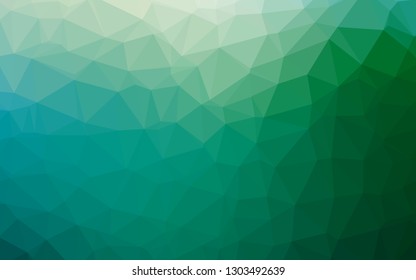 Light Blue, Green vector polygon abstract backdrop. A vague abstract illustration with gradient. Brand new style for your business design.