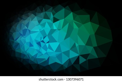 Light Blue, Green vector polygon abstract layout. Modern geometrical abstract illustration with gradient. The best triangular design for your business.
