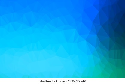 Light Blue, Green vector polygon abstract layout. Brand new colorful illustration in with gradient. Brand new style for your business design.