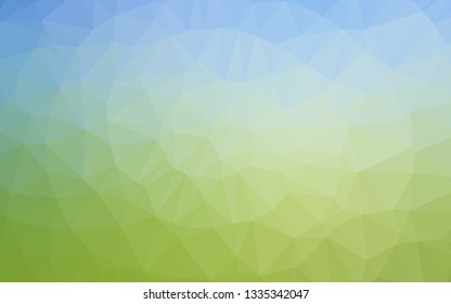 Light Blue, Green vector polygon abstract layout. Geometric illustration in Origami style with gradient. Polygonal design for your web site.