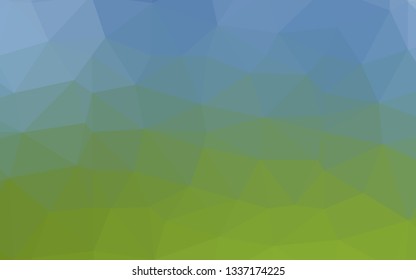 Light Blue, Green vector polygon abstract layout. A sample with polygonal shapes. Elegant pattern for a brand book.