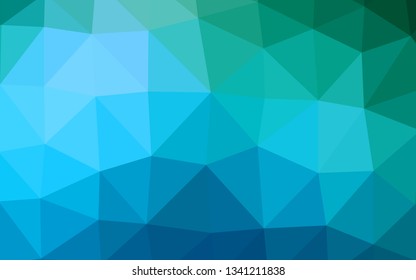 Light Blue, Green vector polygon abstract layout. Modern geometrical abstract illustration with gradient. Completely new design for your business.