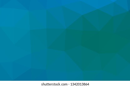 Light Blue, Green vector polygon abstract backdrop. Modern geometrical abstract illustration with gradient. Textured pattern for background.