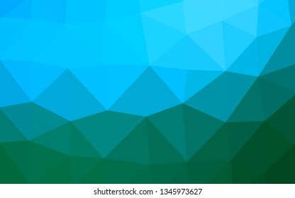Light Blue, Green vector polygon abstract layout. Brand new colorful illustration in with gradient. Completely new design for your business.