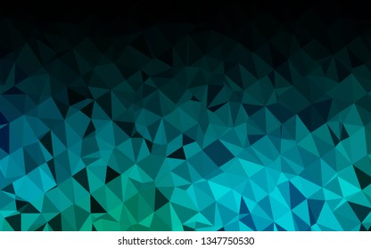 Light Blue, Green vector polygon abstract background. Triangular geometric sample with gradient.  The best triangular design for your business.