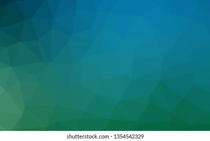 Light Blue, Green vector polygon abstract layout. A completely new color illustration in a vague style. Template for a cell phone background.