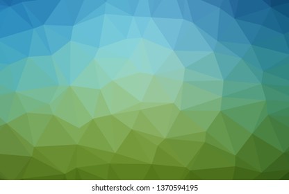 Light Blue, Green vector polygon abstract layout. A completely new color illustration in a vague style. Brand new design for your business.