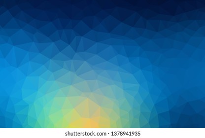 Light Blue, Green vector polygon abstract background. Creative illustration in halftone style with triangles. Triangular pattern for your design.