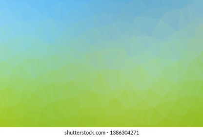 Light Blue, Green vector polygon abstract backdrop. Brand new colorful illustration in with gradient. Polygonal design for your web site.