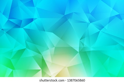 Light Blue, Green vector polygon abstract layout. Creative geometric illustration in Origami style with gradient. Brand new style for your business design.
