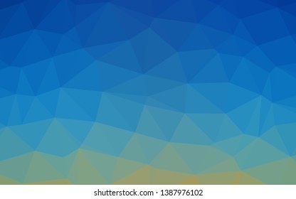 Light Blue, Green vector polygon abstract backdrop. Triangular geometric sample with gradient.  Completely new design for your business.