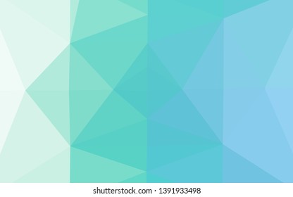 Light Blue, Green vector polygon abstract layout. Brand new colorful illustration in with gradient. New texture for your design.