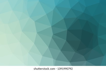 Light Blue, Green vector polygon abstract layout. Shining illustration, which consist of triangles. The best triangular design for your business.