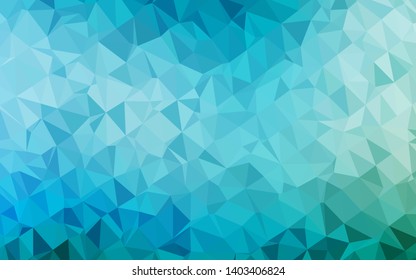 Light Blue, Green vector polygon abstract layout. Geometric illustration in Origami style with gradient. Elegant pattern for a brand book.
