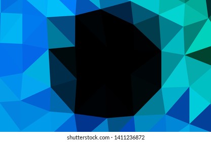 Light Blue, Green vector polygon abstract background. A vague abstract illustration with gradient. Template for your brand book.