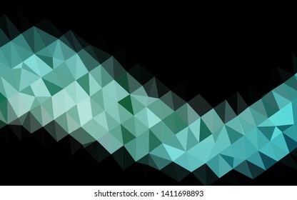 Light Blue, Green vector polygon abstract backdrop. Shining colored illustration in a Brand new style. Triangular pattern for your business design.