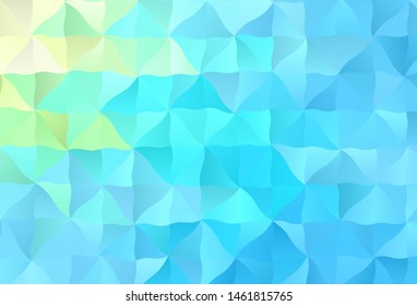Light Blue, Green vector polygon abstract background. Creative illustration in halftone style with triangles. A new texture for your web site.