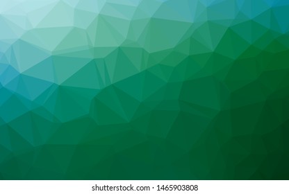 Light Blue, Green vector polygon abstract backdrop. A completely new color illustration in a vague style. Completely new template for your business design.