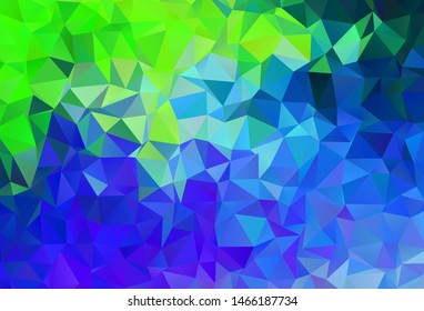 Light Blue, Green vector polygon abstract background. Creative illustration in halftone style with triangles. Pattern for a brand book's backdrop.
