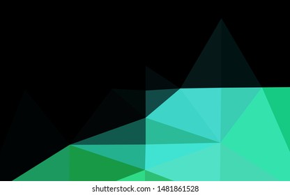 Light Blue, Green vector polygon abstract backdrop. Brand new colorful illustration in with gradient. Polygonal design for your web site.