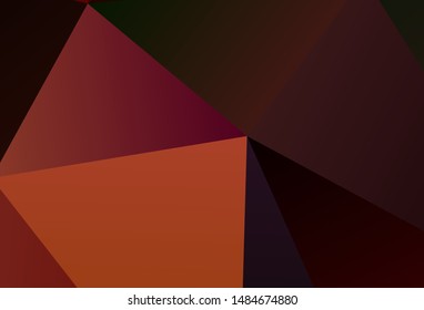 Light Blue, Green vector polygon abstract backdrop. Geometric illustration in Origami style with gradient.  A completely new design for your leaflet.
