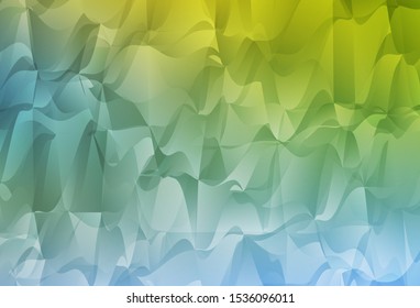 Light Blue, Green vector polygon abstract background. Shining colorful illustration with triangles. A completely new design for your leaflet.