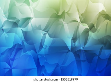 Light Blue, Green vector polygon abstract background. Elegant bright polygonal illustration with gradient. Pattern for a brand book's backdrop.
