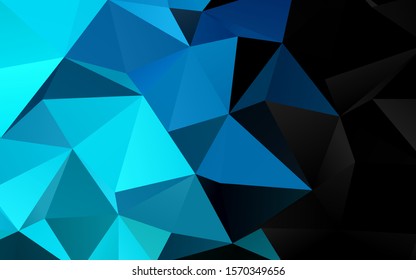 Light Blue, Green vector polygon abstract background. Shining illustration, which consist of triangles. The best triangular design for your business.