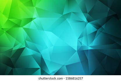 Light Blue, Green vector polygon abstract layout. Colorful illustration in abstract style with triangles. Pattern for a brand book's backdrop.
