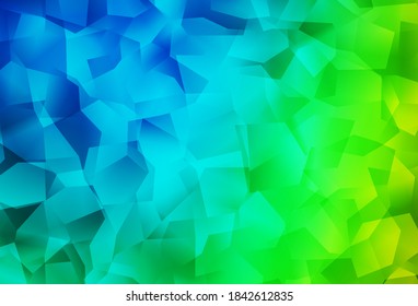 Hellblau, grüner Vektorpolygon abstraktes Layout. Ein Muster mit polygonalen Formen. Komplett neue Vorlage für Ihr Banner.