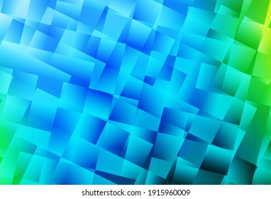 Diseño abstracto de polígono vectorial verde azul claro. Elegante ilustración poligonal brillante con gradiente. Patrón para el fondo de un libro de marca.