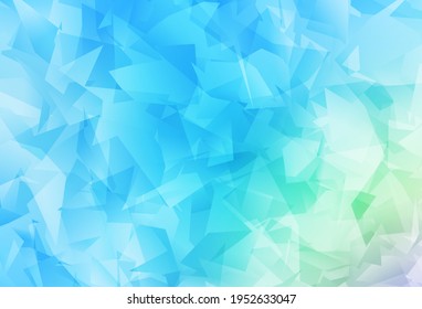 Light Blue, Green vector polygon abstract backdrop. Modern abstract illustration with triangles. Polygonal design for your web site.