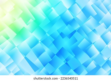 Azul claro, fondo abstracto de polígono vectorial verde. Muestra geométrica triangular con gradiente.  Una nueva textura para tu sitio web.