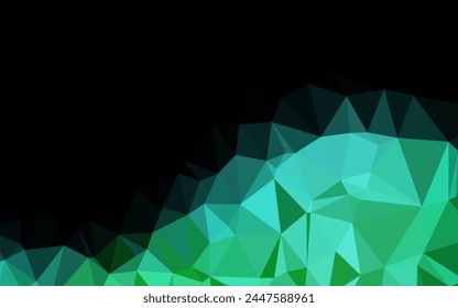 Light Blue, Green vector polygon abstract backdrop. Brand new colorful illustration in with gradient. Template for your brand book.