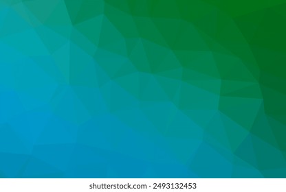 Light Blue, Green vector polygon abstract background. Shining illustration, which consist of triangles. Template for a cell phone background.